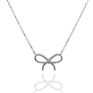 Foto de 25-0075G - GARGANTILLA PLATA LAZO CIRCONITA 13MM 40CM (ALARGADOR 5CM)