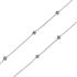 Foto de 25-0141G - GARGANTILLA PLATA FLORES CIRCONITA 90CM