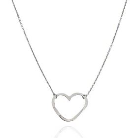 Foto de 25-100039-15G - GARGANTILLA PLATA CORAZÓN 15MM 45CM