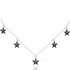 Foto de 25-1375G - GARGANTILLA PLATA ESTRELLAS PIEDRAS COLOR 9MM 42CM + 5CM