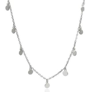 Foto de 25-1497 - GARGANTILLA PLATA DISCOS 4MM 42CM (ALARGADOR 3CM)