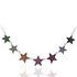 Foto de 25-1741 - GARGANTILLA PLATA ESTRELLAS COLOR 10MM 40CM (ALARGADOR 3CM)