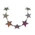 Foto de 25-1741 - GARGANTILLA PLATA ESTRELLAS COLOR 10MM 40CM (ALARGADOR 3CM)