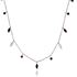 Foto de 25-1755G - GARGANTILLA PLATA PIEDRAS COLOR 42CM (ALARGADOR 3CM)