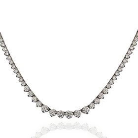 Foto de 25-196G - GARGANTILLA PLATA CIRCONITA 5MM DISMINUCIÓN 42CM