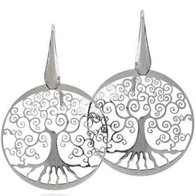 Foto de 35-43410 - *OFERTA* PENDIENTES PLATA ÁRBOL DE LA VIDA 46MM
