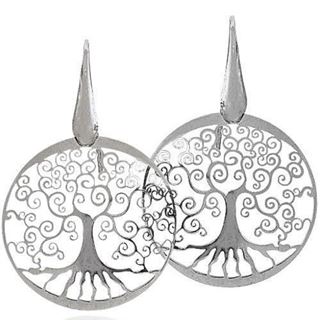 Foto de 35-43410 - *OFERTA* PENDIENTES PLATA ÁRBOL DE LA VIDA 46MM