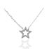 Foto de 25-5284G - GARGANTILLA PLATA ESTRELLA CIRCONITA 13MM 42CM (ALARGADOR 3CM)