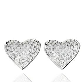 Foto de 25-0523P - PENDIENTES PLATA CORAZÓN CIRCONITA 11MM