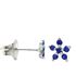 Foto de 25-0446A - PENDIENTES PLATA FLOR CIRCONITA AZUL 6MM