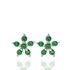 Foto de 25-0446V - PENDIENTES PLATA FLOR CIRCONITA VERDE 6MM