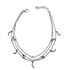 Foto de 25-0053P - PULSERA PLATA TRES CADENAS CIRCONITAS Y LUNAS 17CM (ALARGADOR 3CM)