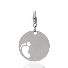 Foto de 35-870525 - COLGANTE PLATA HUELLA BEBÉ 17MM