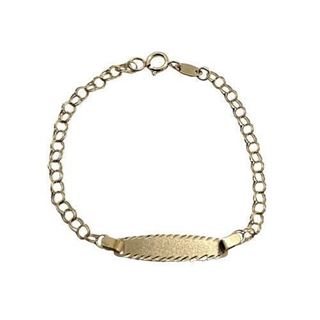 Foto de 9K88-H09 - PULSERA BEBÉ HUNGARINA 2.4MM (PLACA 4.5X20MM) 11.5CM 9K**