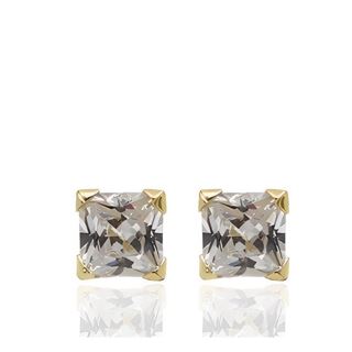 Foto de 05-1669 - PENDIENTES CIRCONITA 6X6MM 18K**