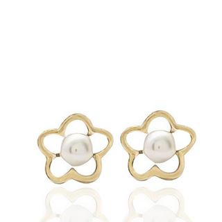 Foto de 9K30-583 - PENDIENTES FLOR PERLA 6MM 9K**