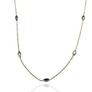 Foto de 9K05-5371G - GARGANTILLA PIEDRAS COLOR 42CM (ANILLA 5CM) 9K**