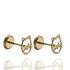 Foto de 51-3624 - PENDIENTES GATO 6MM 18K**