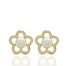 Foto de 9K30-583 - PENDIENTES FLOR PERLA 6MM 9K**