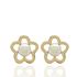 Foto de 9K30-583 - PENDIENTES FLOR PERLA 6MM 9K**