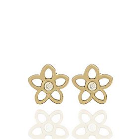 Foto de 51-361001 - PENDIENTES FLOR CIRCONITA 5MM 18K**