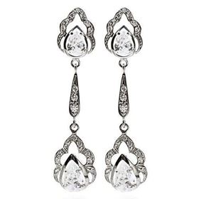 Foto de 71-3438B - PENDIENTES CIRCONITA 43MM PRESIÓN O.B. 18K 