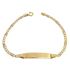 Foto de 88-1599C - PULSERA BEBÉ PLACA CIRCONITA 3X1 (PLACA 4X20MM) 12CM (1,08gr) 18K