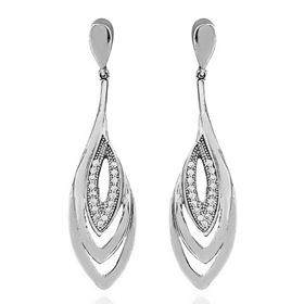 Foto de 25-1208 - PENDIENTES PLATA CIRCONITA 40MM