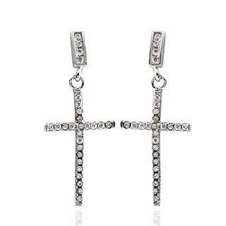 Foto de 25-0116P - PENDIENTES PLATA CRUZ CIRCONITA 30MM