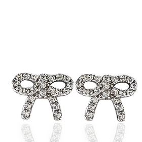 Foto de 25-0063 - PENDIENTES PLATA LAZO CIRCONITA 7X9MM
