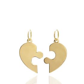 Foto de 88-6019 - COLGANTE CORAZÓN PUZZLE 13MM 18K** 