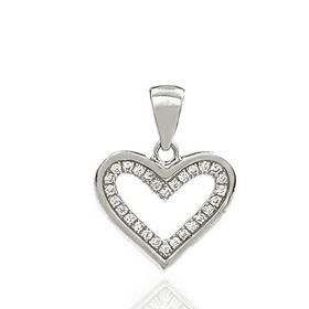 Foto de 25-547 - COLGANTE PLATA CORAZÓN CIRCONITA 13MM
