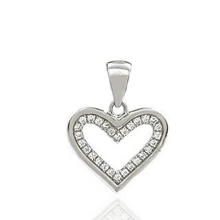 Foto de 25-547 - COLGANTE PLATA CORAZÓN CIRCONITA 13MM