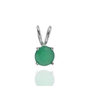 Foto de 25-0008V - COGLANTE PLATA PIEDRA VERDE 5MM