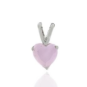 Foto de 25-0012CR - COLGANTE PLATA CORAZÓN ROSA 6MM