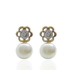 Foto de 99-PT742 - PENDIENTES TÚ Y YO 12MM CATALÁN 18K
