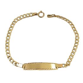 Foto de 9K88-005 - PULSERA PLACA BARBADA 3.5MM 18CM (PLACA 7X30MM) (1,79gr) 9K** 