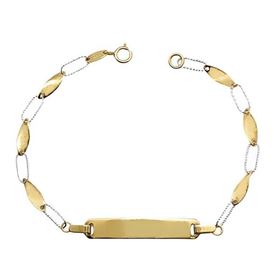 Foto de 28-200916 - PULSERA PLACA BICOLOR 3MM(PLACA 5X30MM) 18.5CM (3,23gr)