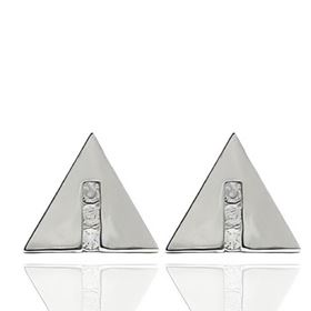 Foto de 99-776B - PENDIENTES TRIÁNGULO CIRCONITA 7MM O.B. 18K