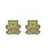 Foto de 51-703005 - PENDIENTES OSO BICOLOR 6MM 18K