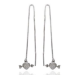 Foto de 25-5250 - PENDIENTES PLATA CORAZÓN CIRCONITA 10CM