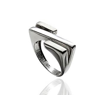 Foto de 38-62S - *OFERTA* SORTIJA PLATA CALADA 9X21MM