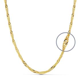 Foto de 04-SING25X50 - CADENA SINGAPUR CALIBRE 25 1.5MMX50CM (2,30gr) 18K 