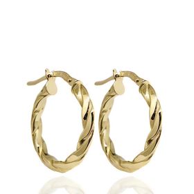Foto de 04-439-20 - CRIOLLAS RETORCIDAS BRILLO 3X20MM EXTERIOR 18K