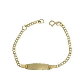 Foto de 9K10-00-5981 - PULSERA BEBÉ PLACA BARBADA 2.5MM 14.5CM 9K**