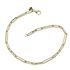 Foto de 10-458-1535-19 - PULSERA COMBINADA 3MM 19CM (2,20gr) 18K**