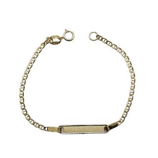Foto de 10-00-8805 - PULSERA BEBÉ PLACA BICOLOR 14CM (1,36gr) 18K**