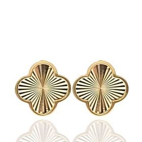 Foto de 10-116-101 - PENDIENTES FLOR 9MM 18K**