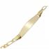Foto de 9K88-010 - PULSERA BEBÉ PLACA 3X1 2.5MM 12.5CM 9K**
