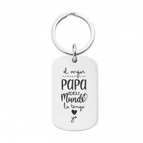 Foto de 18-AC222321 - LLAVERO ACERO "EL MEJOR PAPÁ DEL MUNDO LO TENGO YO" 30X50MM